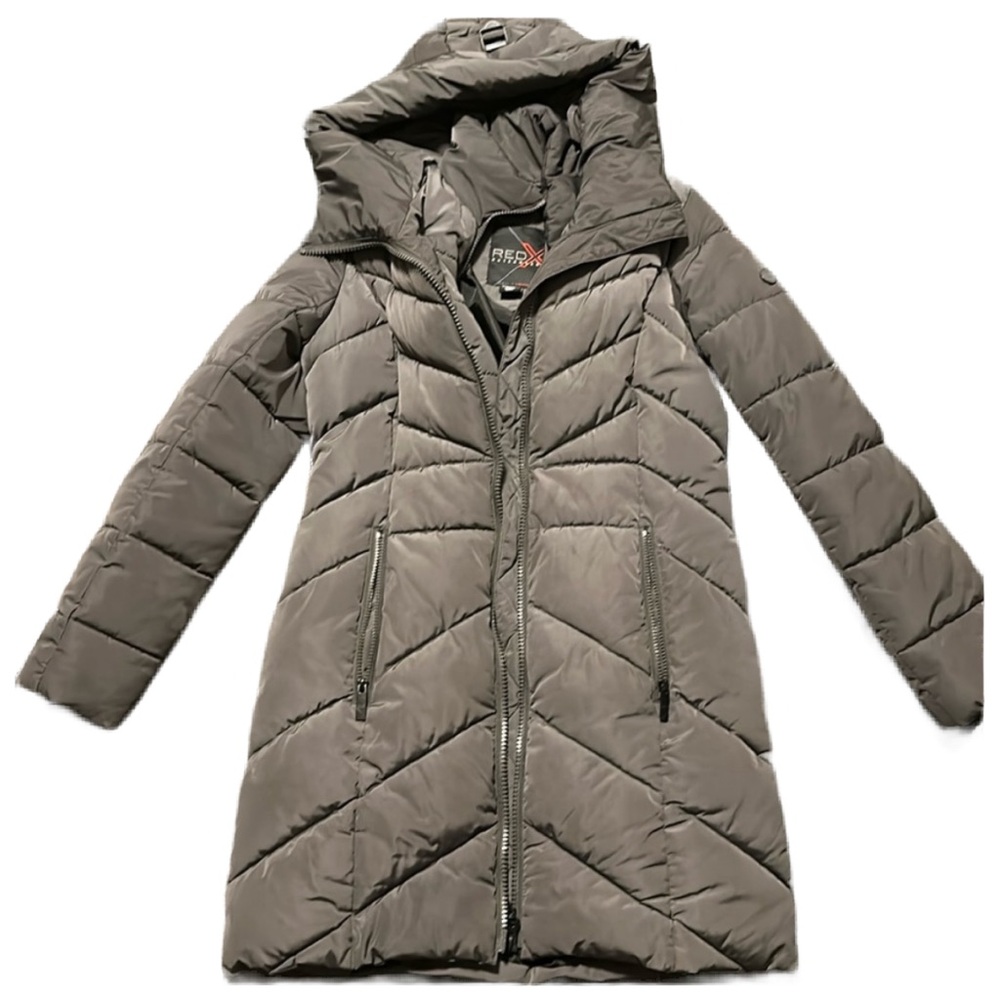 Warm long puffer jacket